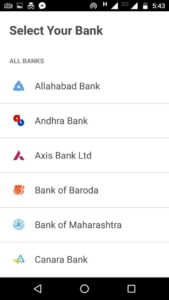 BHIM Banks List