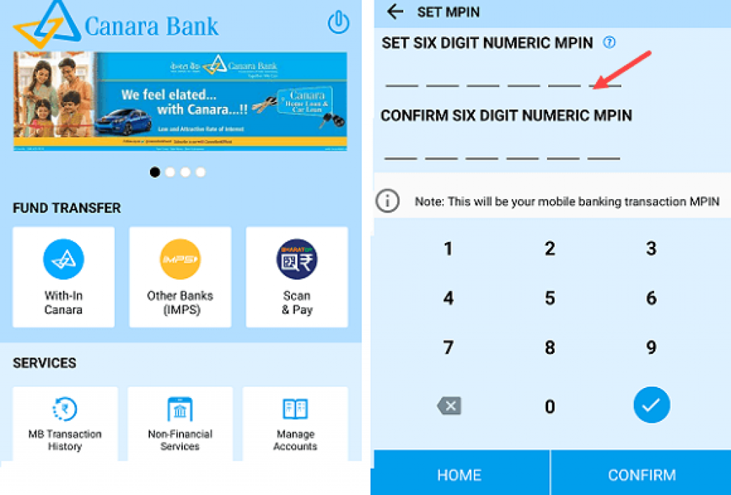 Canara Bank Account validation error