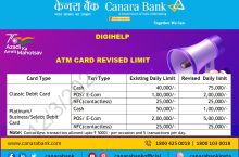 Canara Bank ATM Card Per Day Limit Increased to Rs 5 Lakhs