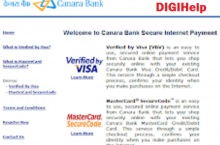 Canara Bank Debit Card Verified By Visa (VbV) Registration Process