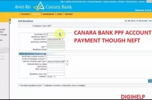 How To Make Canara Bank PPF Payment Through NFFT ?