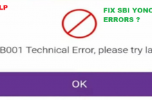 How to Fix SBI Yono SB001 or M001 Error ?