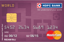 HDFC Lifetime Free World MC Credit Card Upgrades