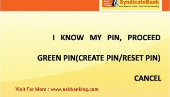 How To Unblock SyndicateBank Debit Card ATM PIN ?