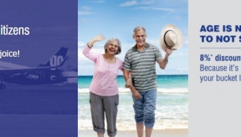 GoAir Started offering 8% Discount to Senior Citizen on Air Ticket Booking