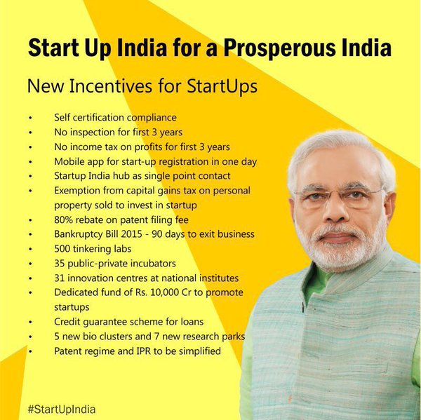 start up india benefit