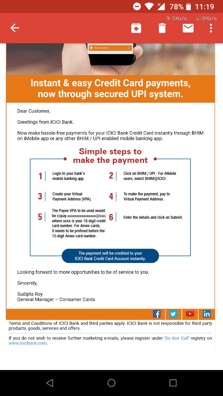 How To Pay ICICI Bank Credit Card Dues Through UPI BHIM ?