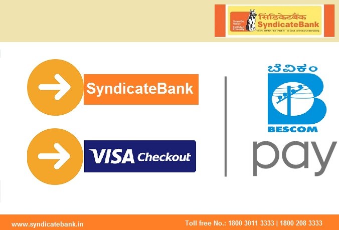 Syndicate Bank BESCOM Pay Online Using VISA Checkout