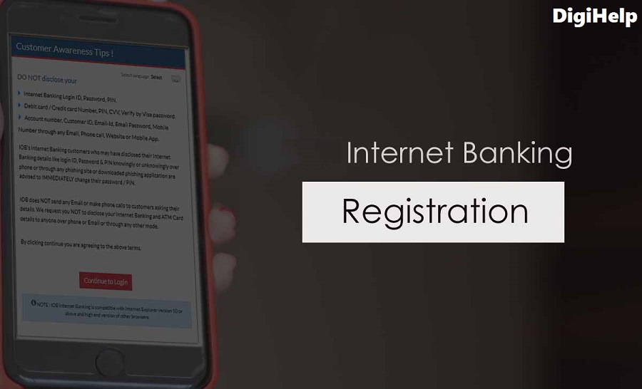 Internet banking registratio