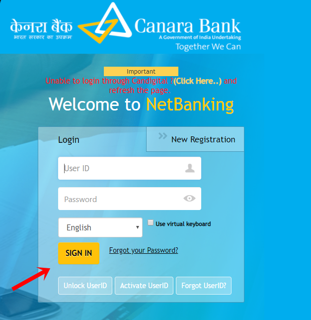 Canara Bank Debit Card Verified By Visa (VbV) Registration Process