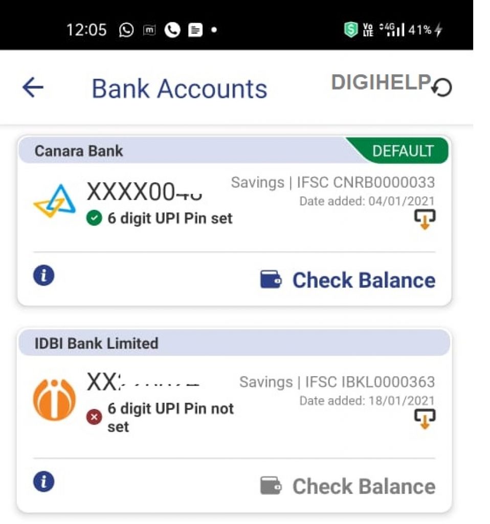 reset canara bank UPI PIN2