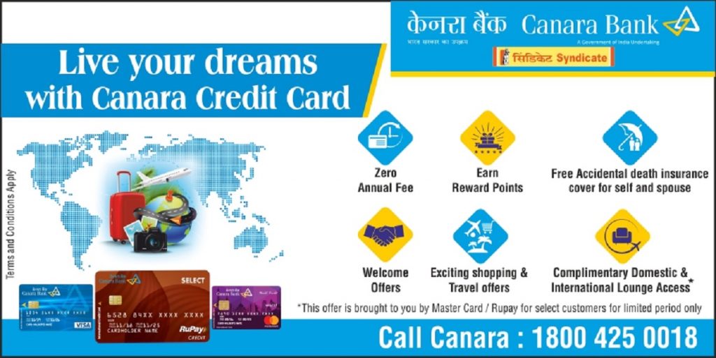 Canara Bank Credit Card apply online